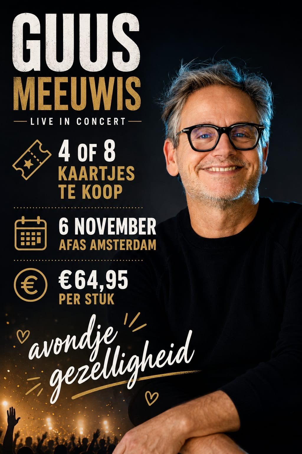 4 kaartjes voor Guus Meeuwis, Drie personen of meer