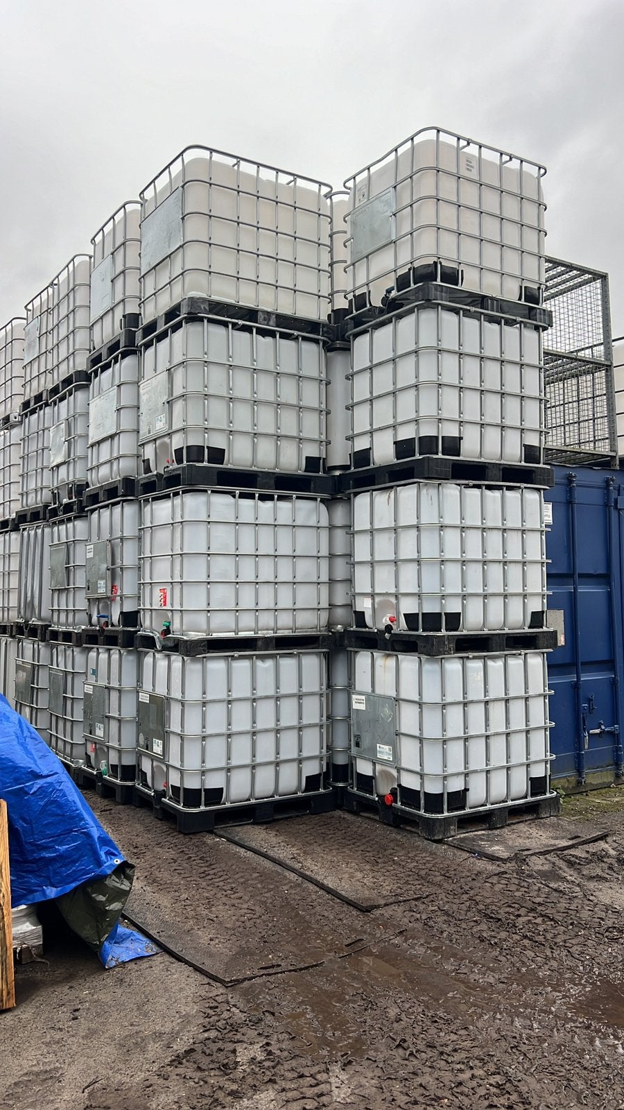 IBC container 1000 liter, Ophalen, Kunststof, Gebruikt, Met kraantje