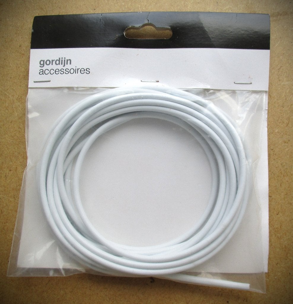 Gordijnspiraal wit nieuw~5 meter~Spiraal vitrage of, Ophalen of Verzenden, Nieuw, Wit, Overige typen