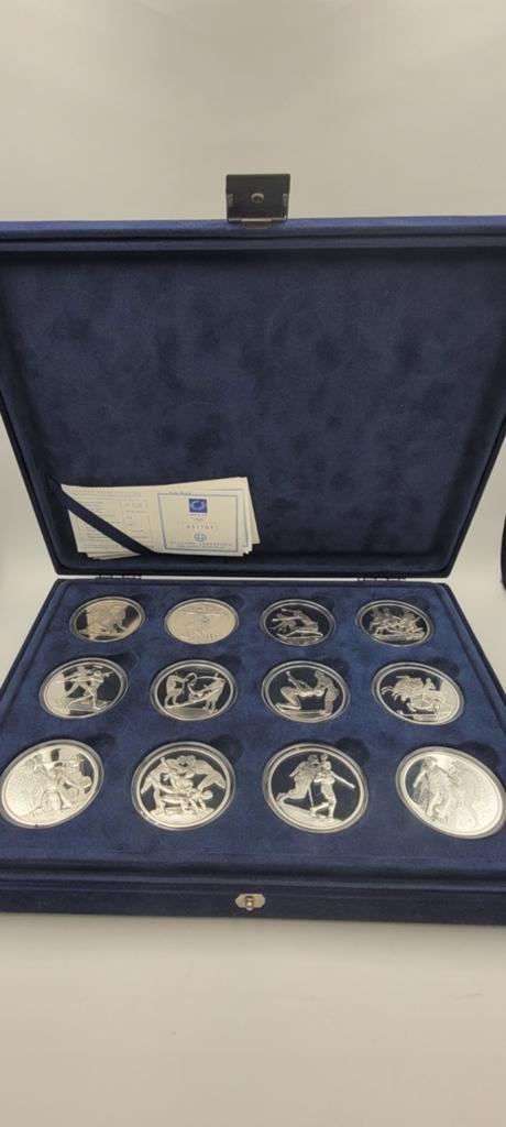 12x 1oz 999 Zilveren Munten Olympische Spelen Athene 2004, Antiek en Kunst, Ophalen of Verzenden