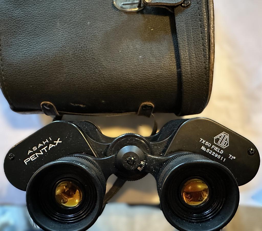 Asahi pentax 7x50 zgan verrekijker met hoes japans kwaliteit, Ophalen, Minder dan 8x, Zo goed als nieuw, Overige typen