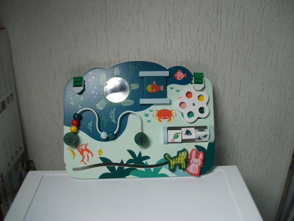 Activiteitenbord dieren voor in de box, Ophalen of Verzenden, Gebruikt