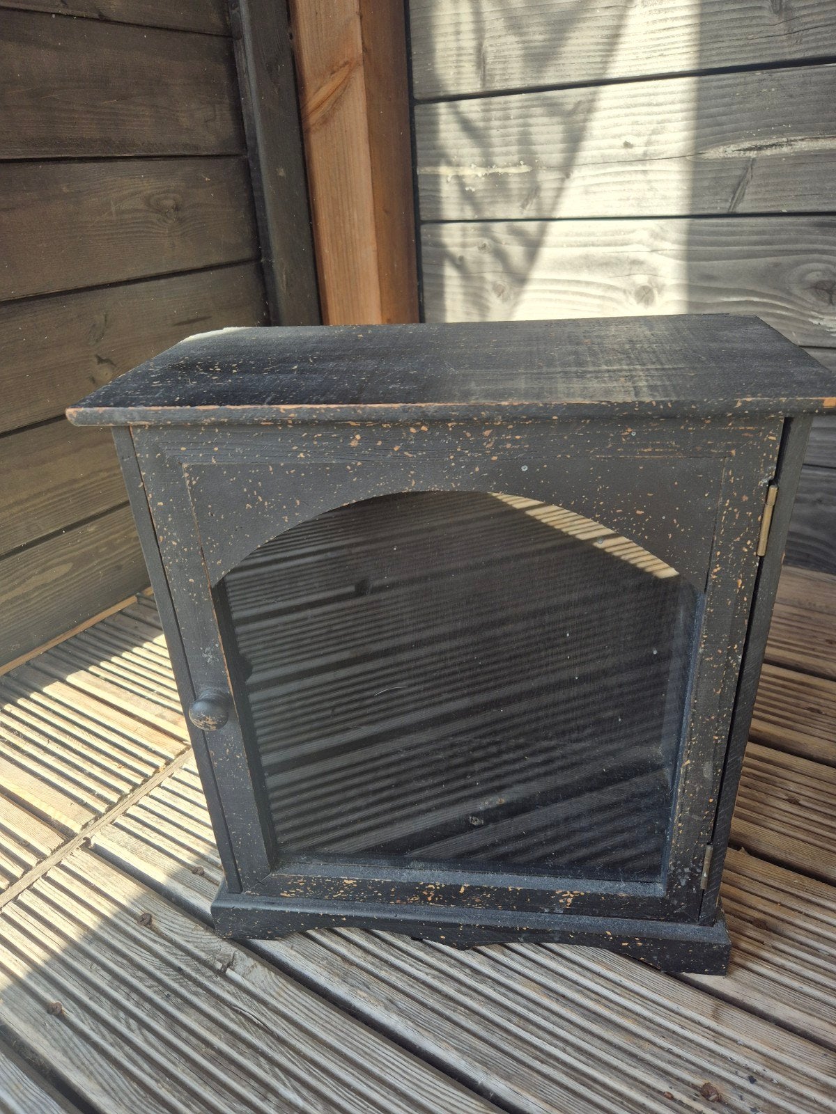 Houten vitrinekastje - Licht materiaal, Huis en Inrichting, Ophalen, Minder dan 50 cm, Overige houtsoorten, Minder dan 100 cm