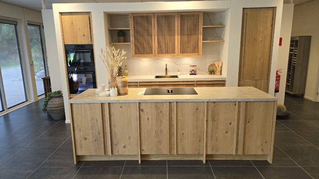 Keller Japandi showroomkeuken zeer luxe, Ophalen, Overige typen, Met kookeiland, Graniet of Steen