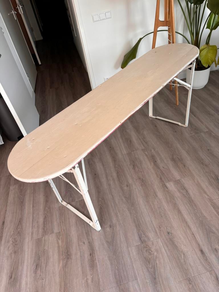 Inklapbare houten tafel wit ophalen zsm, Ophalen, Zo goed als nieuw, Campingtafel