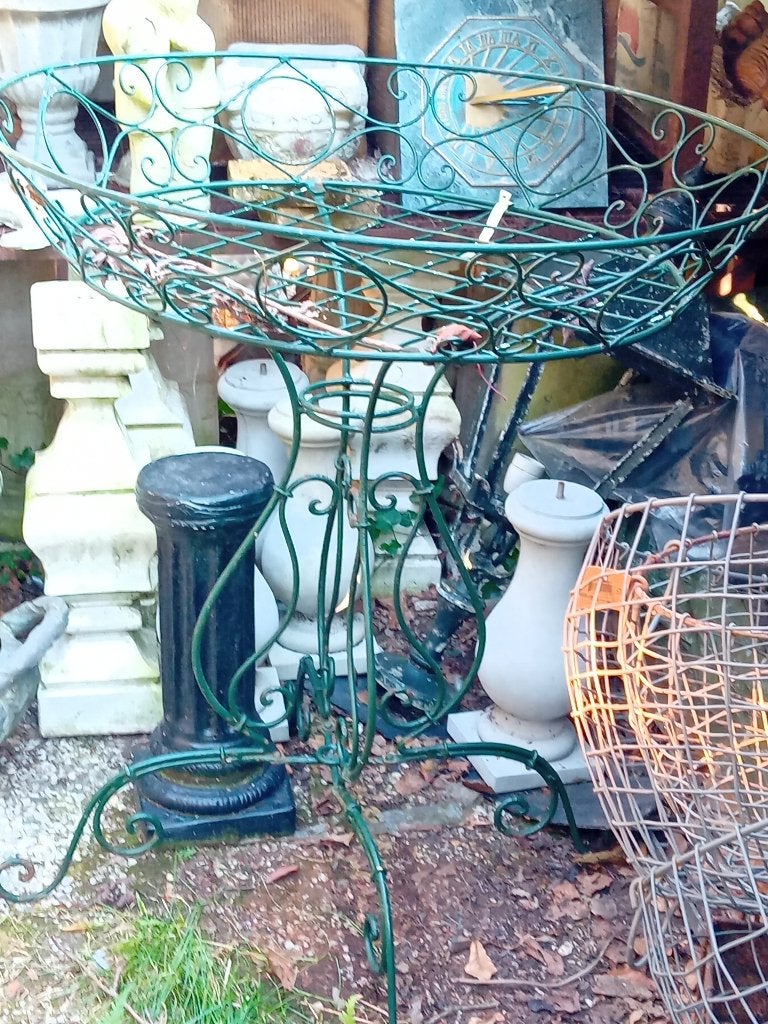 Stevig massief ijzeren bloementafel ea bloembak, tuinvaas..., Ophalen, Gebruikt, 100 cm of meer, Metaal