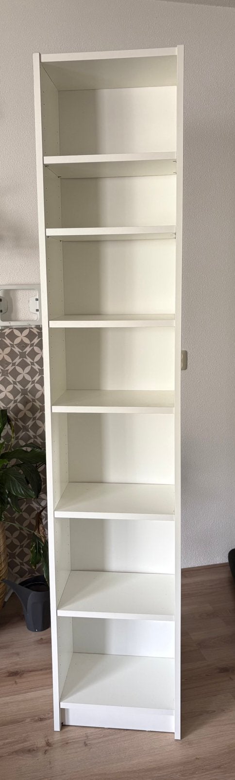 Billy boekenkast smal wit 40x28x202, Ophalen, Met plank(en), Gebruikt, 200 cm of meer