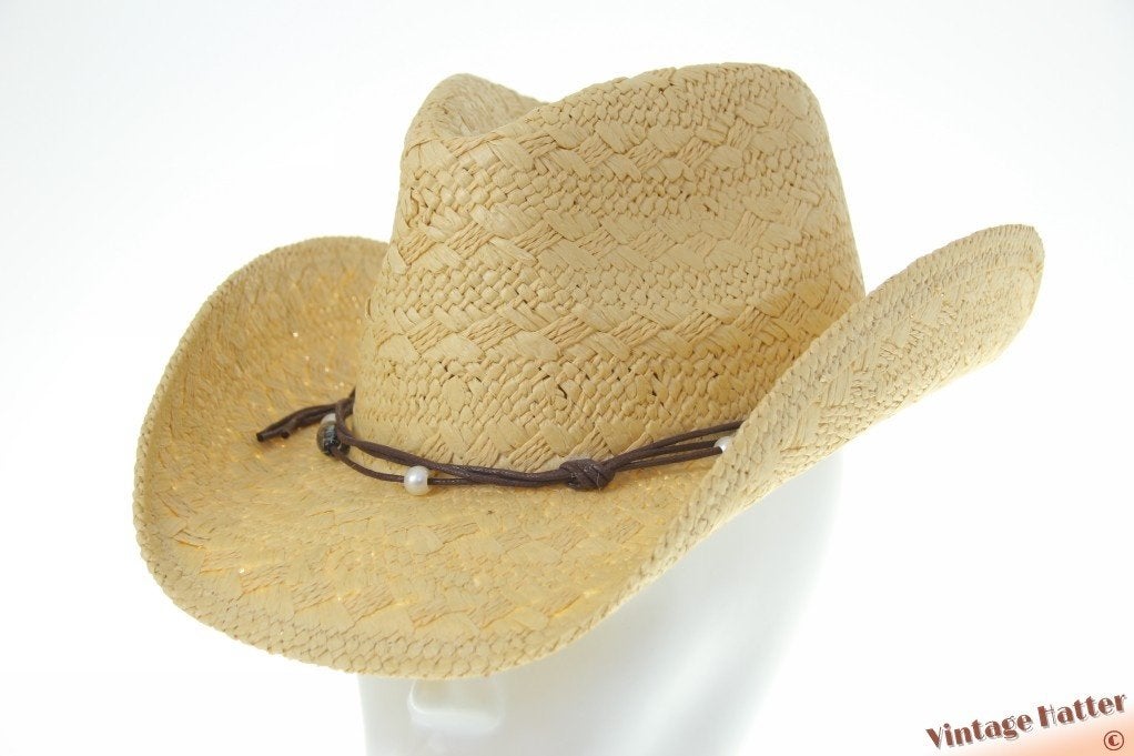 Westernhoed geel met gewoven structuur vormbaar 54-61 nieuw, Ophalen of Verzenden, Nieuw, One size fits all, Hoed