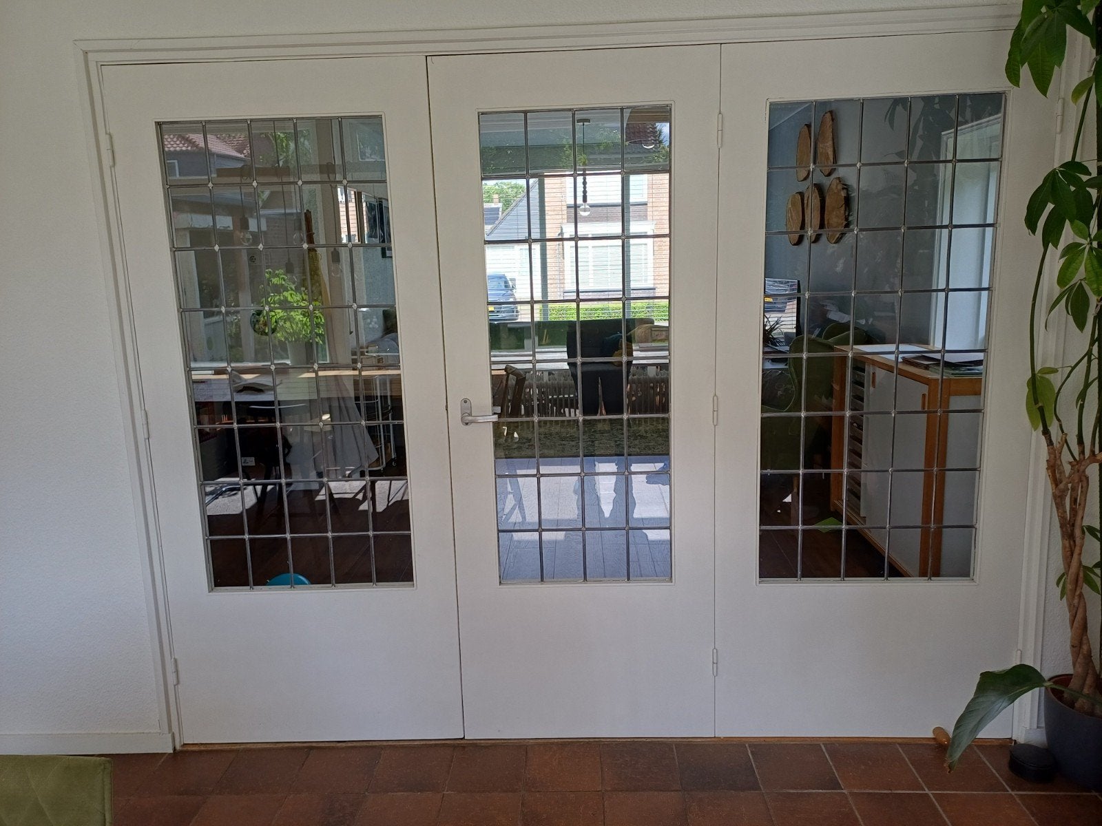 En suite deuren met glas in lood, Doe-het-zelf en Verbouw, Deuren en Horren, Ophalen