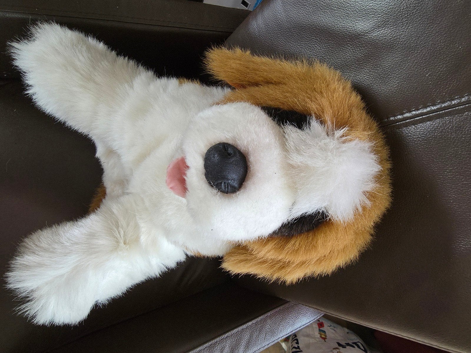 Pluche St Bernard hond Anna Plush 1992 zgan 35cm n, Anna Club Plush, Bruin, Hond, Ophalen of Verzenden
