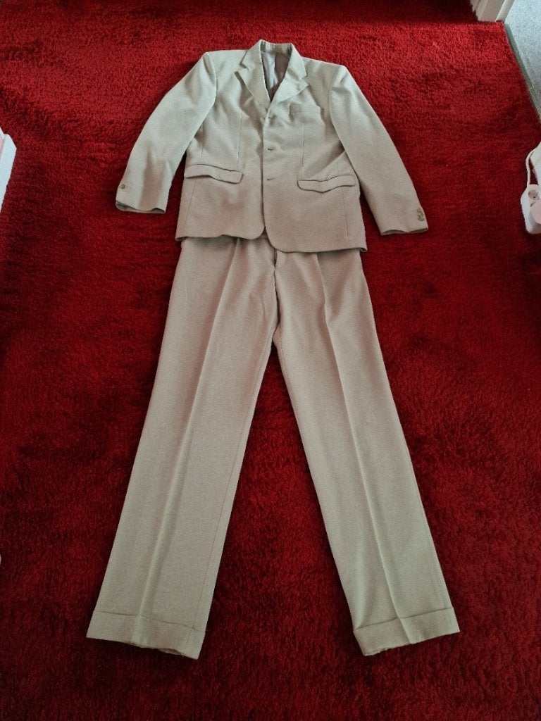 Beige Herenpak - Maat 50-52, Ophalen of Verzenden, Zo goed als nieuw, Maat 48/50 (M), Beige