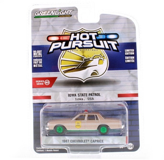 1987 Chevrolet Caprice Greenlight 1/64 Chase State Police, Ophalen of Verzenden, Nieuw, Auto