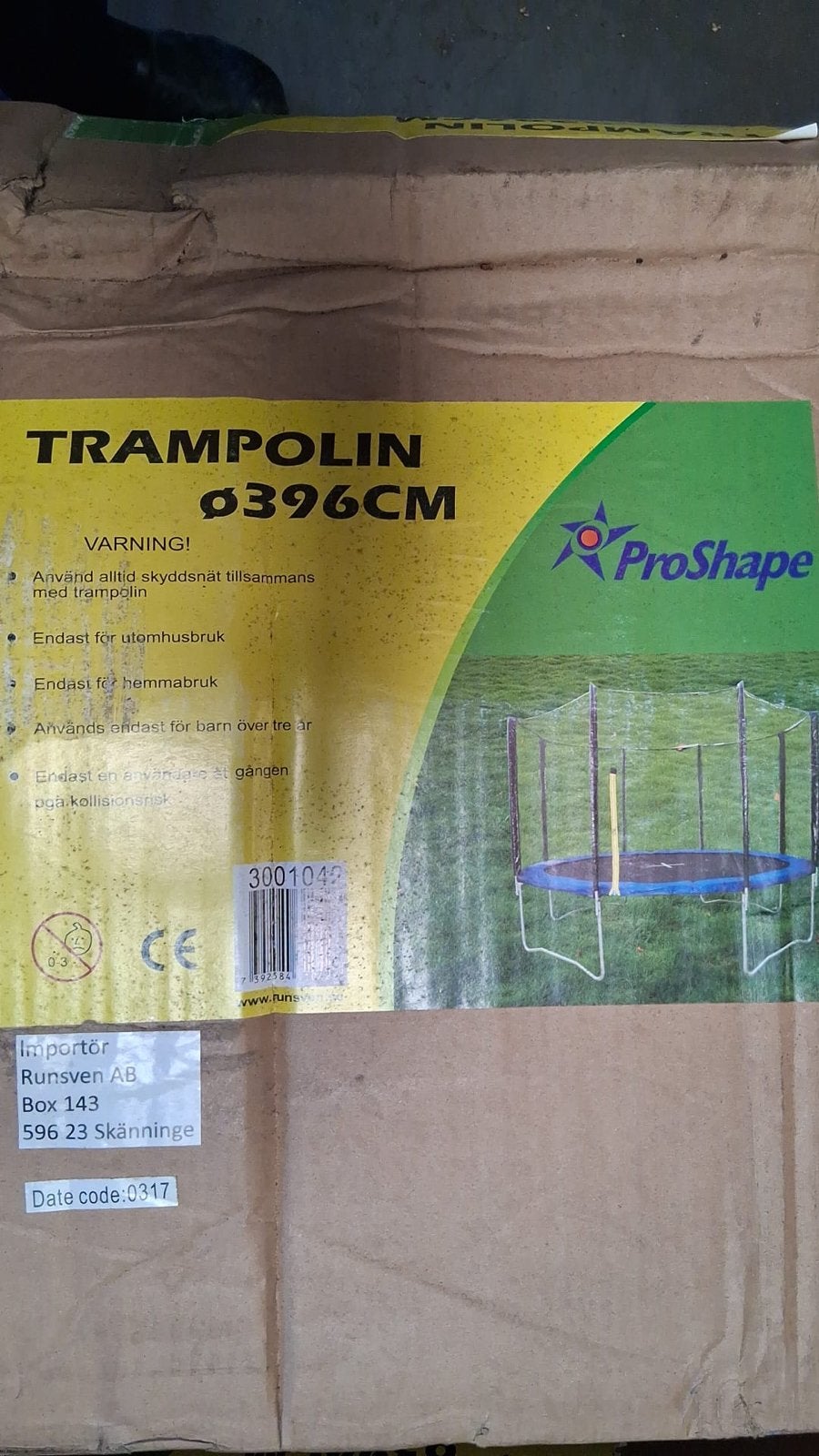 ProShape Trampoline Ø396CM - Nieuw in doos, Ophalen of Verzenden, Nieuw