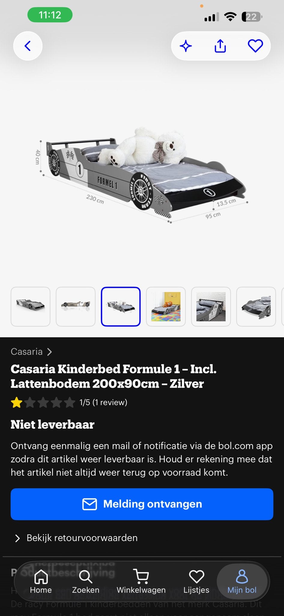 Gratis jongensbed - Formule 1 thema, Huis en Inrichting, Ophalen, Gebruikt, 90 cm, Eenpersoons