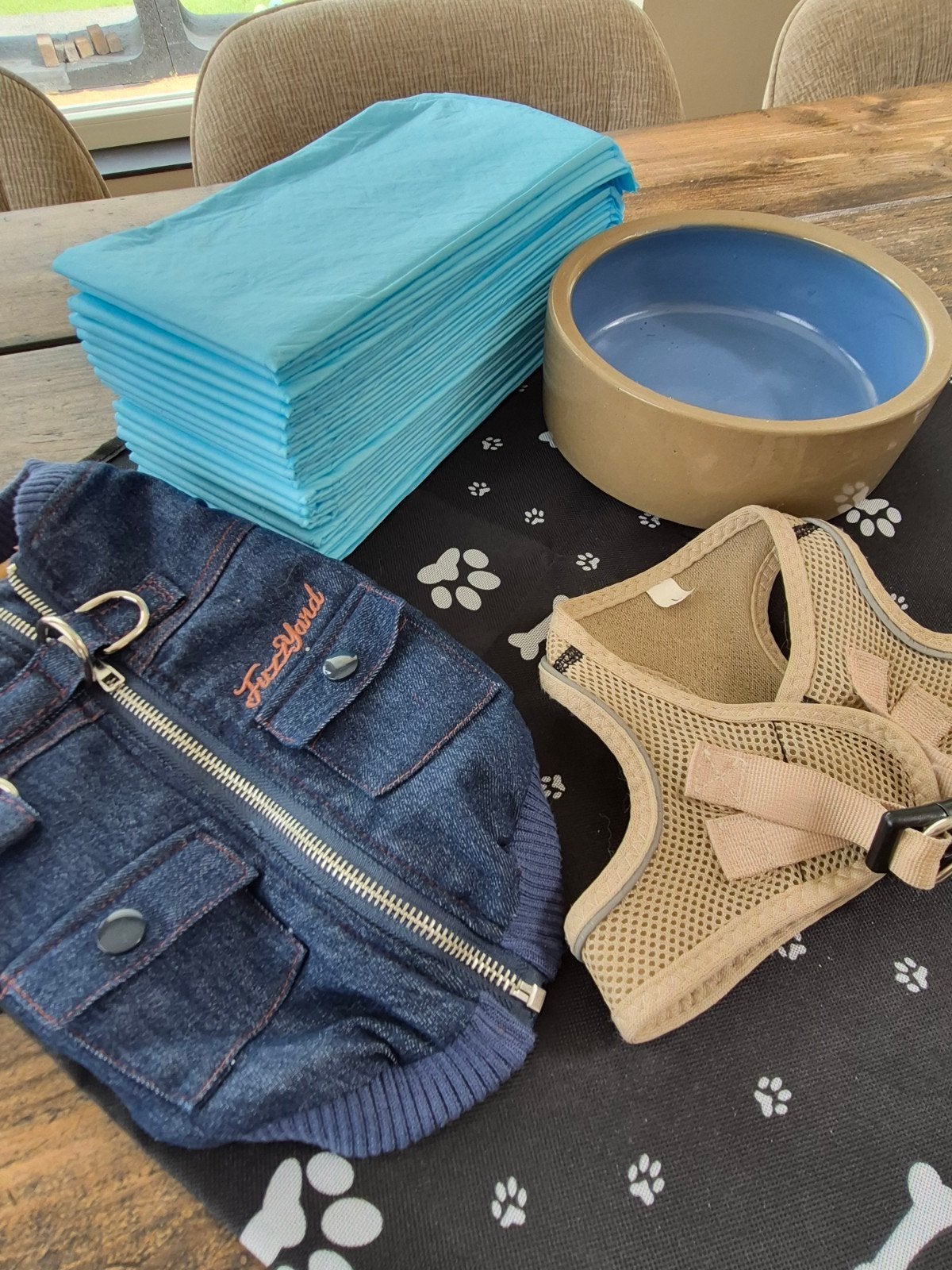 Fuzzyard hondenjas harnas kooiman size 1 indigo, Ophalen, Zo goed als nieuw