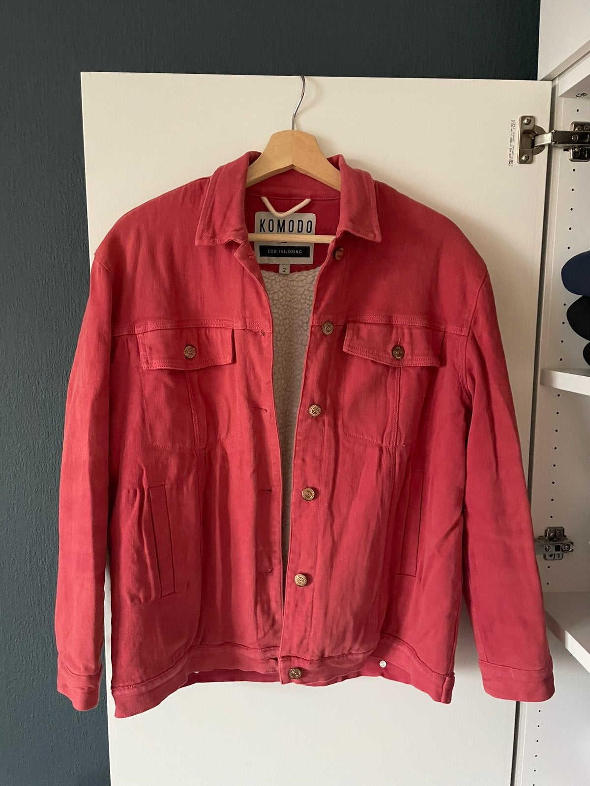 Rood spijkerjasje maat S, Ophalen of Verzenden, Gedragen, Rood