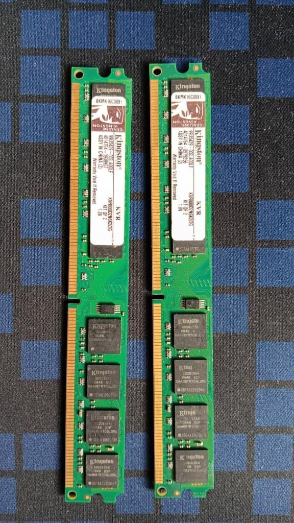 2x 2GB DDR2 800MHz Dual Channel Kit Kingston, Ophalen, Gebruikt, DDR2, Desktop