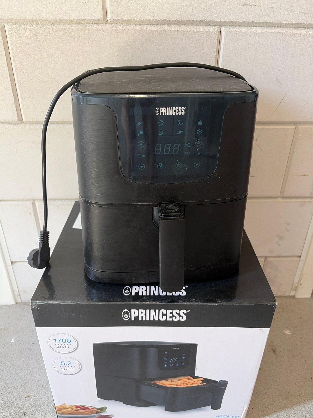 Princess Airfryer 5.2L, Ophalen, Gebruikt, Airfryer, 1500 gram of meer