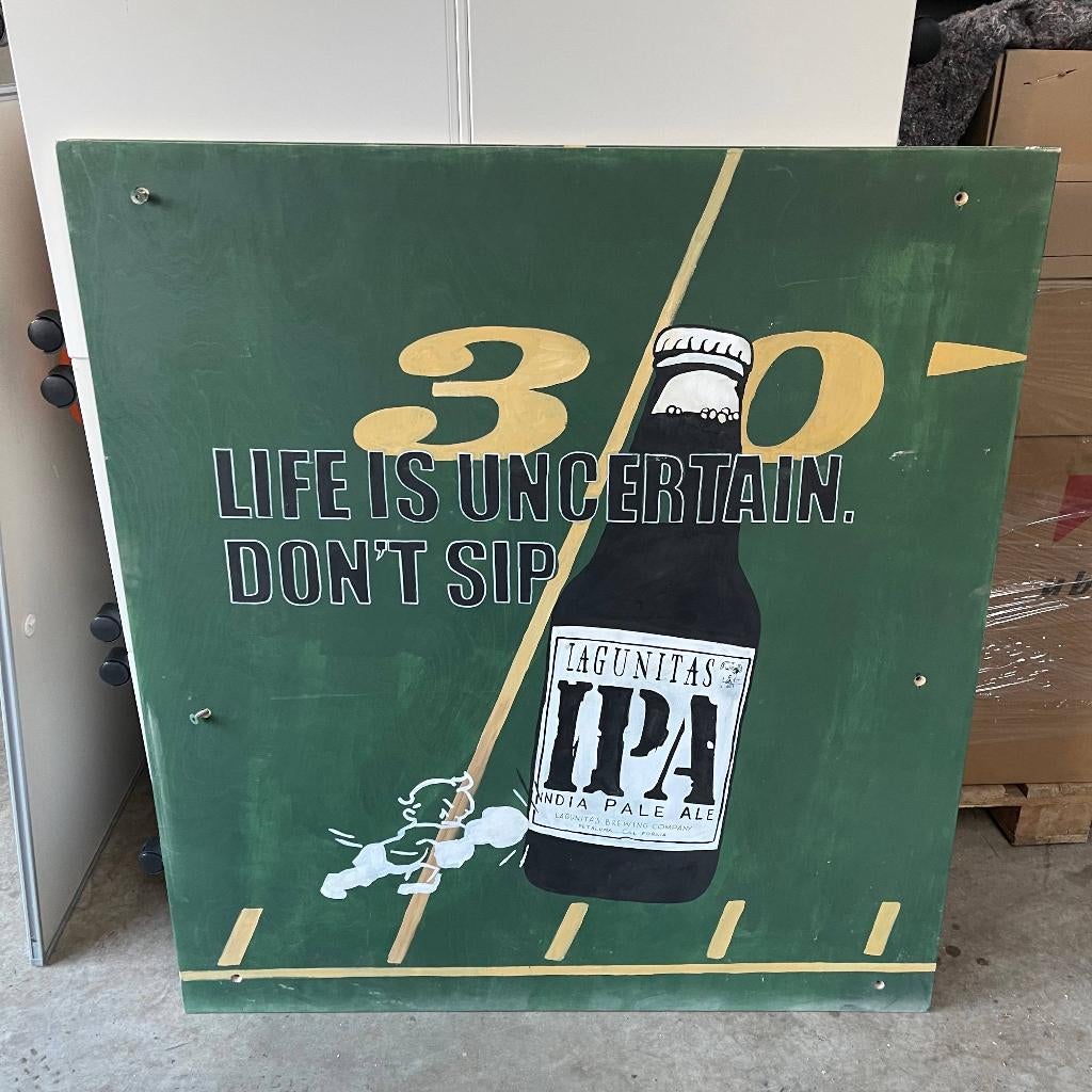 Lagunitas IPA Bier Reclamebord Schilderij 113x124cm