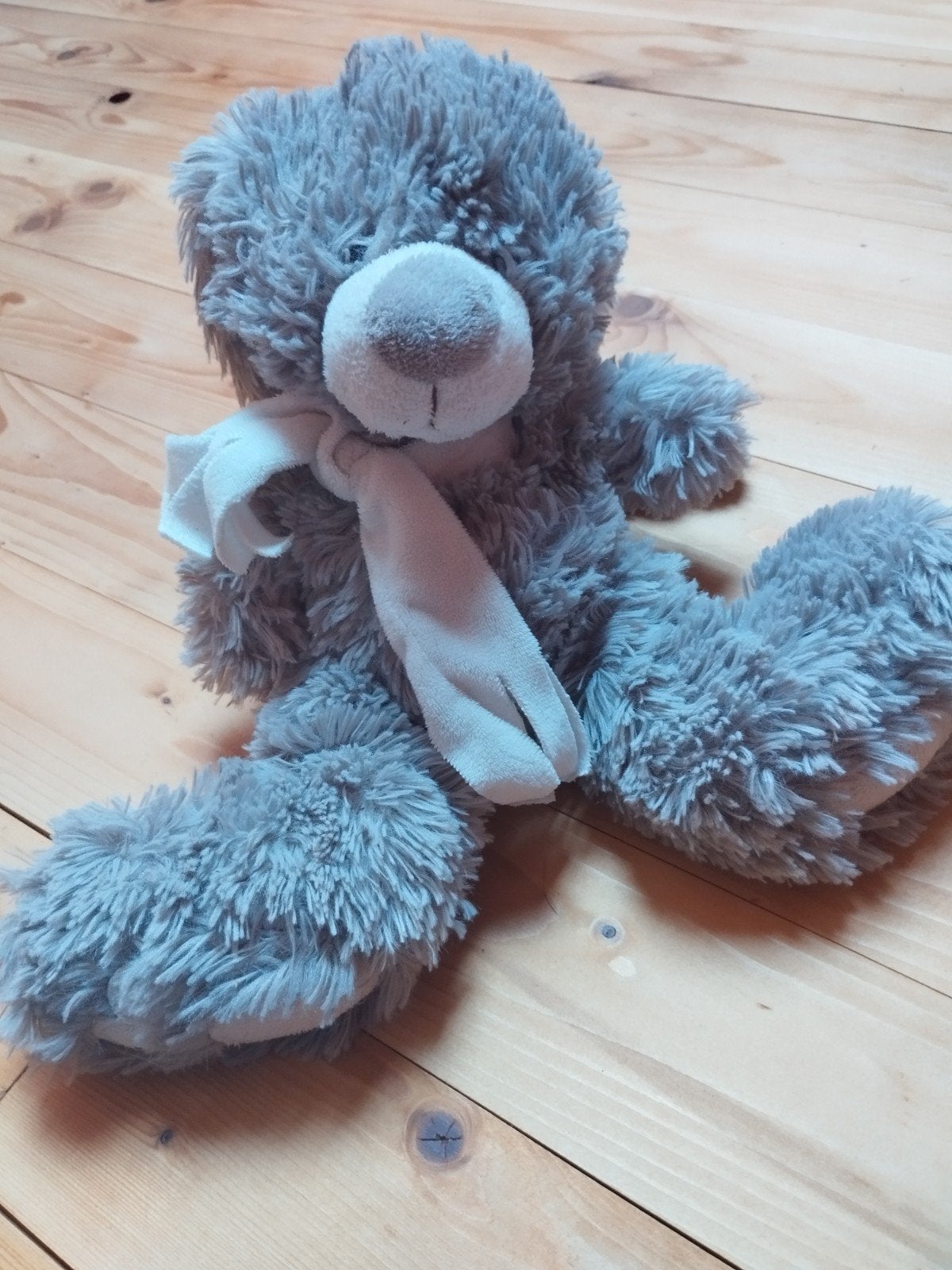 Konijnenknuffel met sjaal, Grijs, Kinderen en Baby's, Overige merken, Overige karakters, Grijs, Konijn