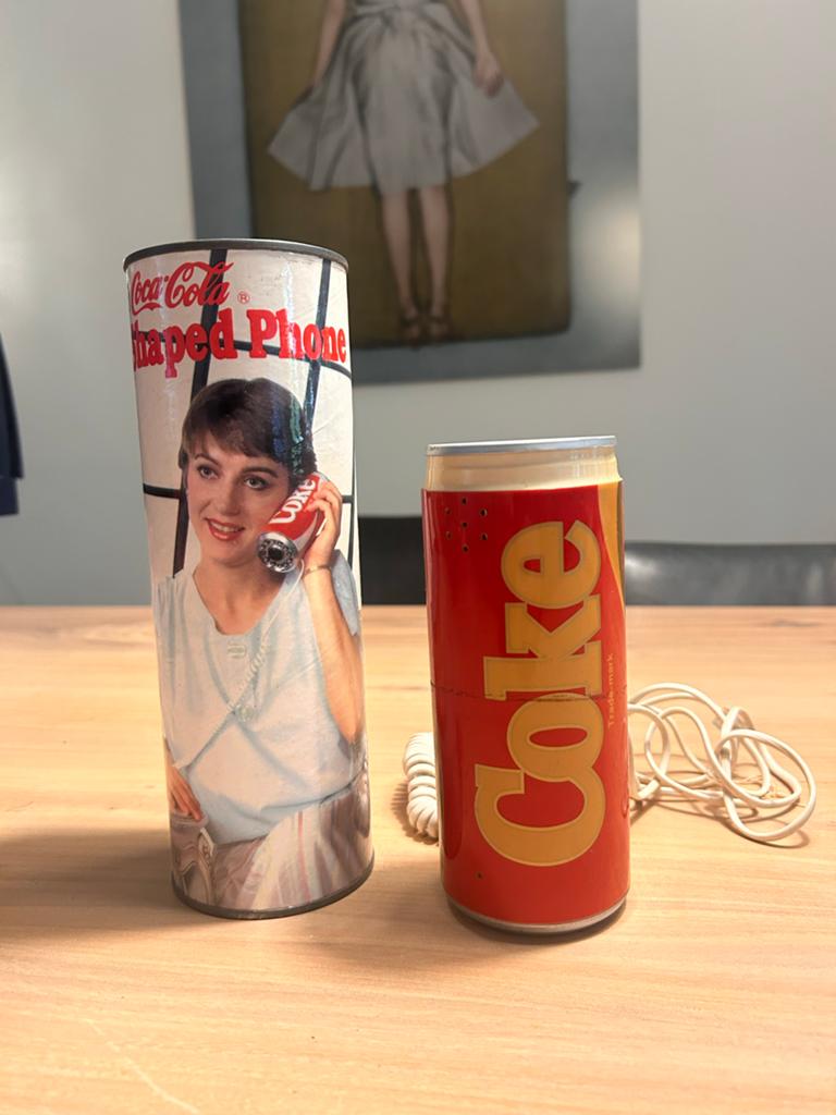 Vintage Coca-Cola Telefoon - Blikvormig Design, Ophalen of Verzenden, Gebruikt