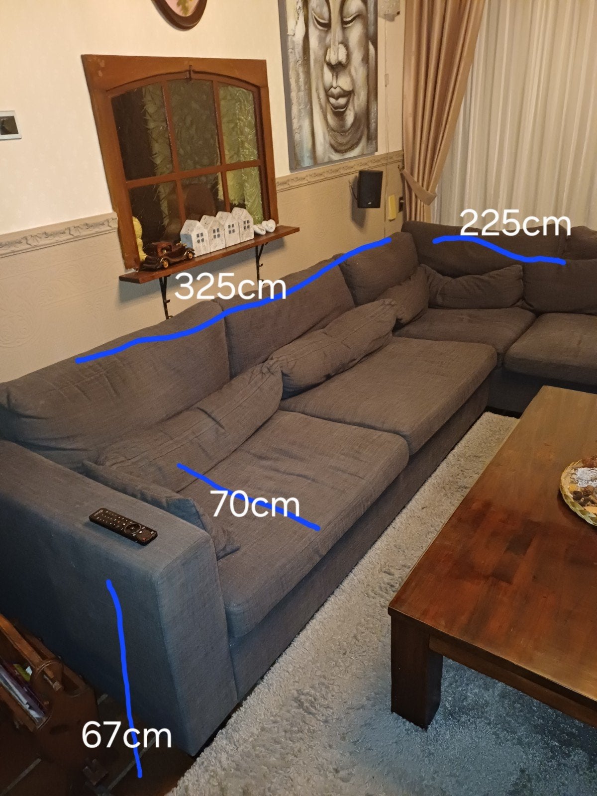 Lounge bank, Ophalen, Gebruikt, Stof