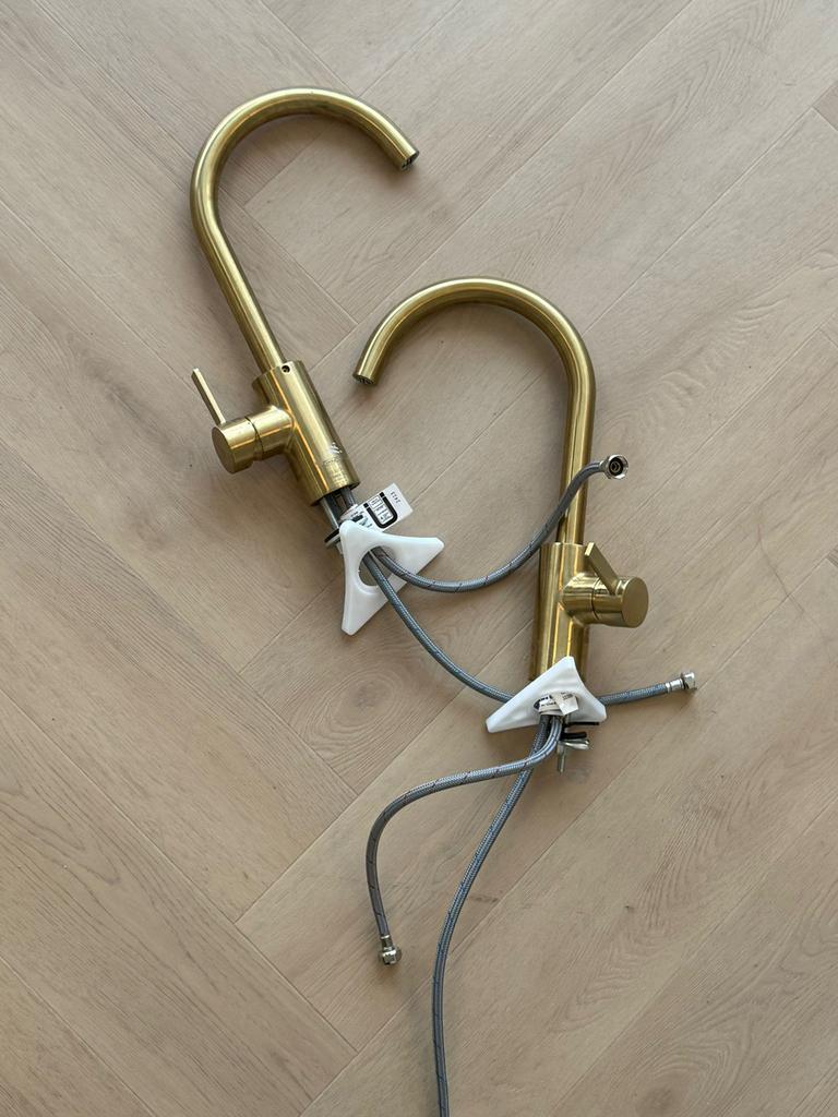 Gouden kranen / keuken kraan, Ophalen of Verzenden, Zo goed als nieuw