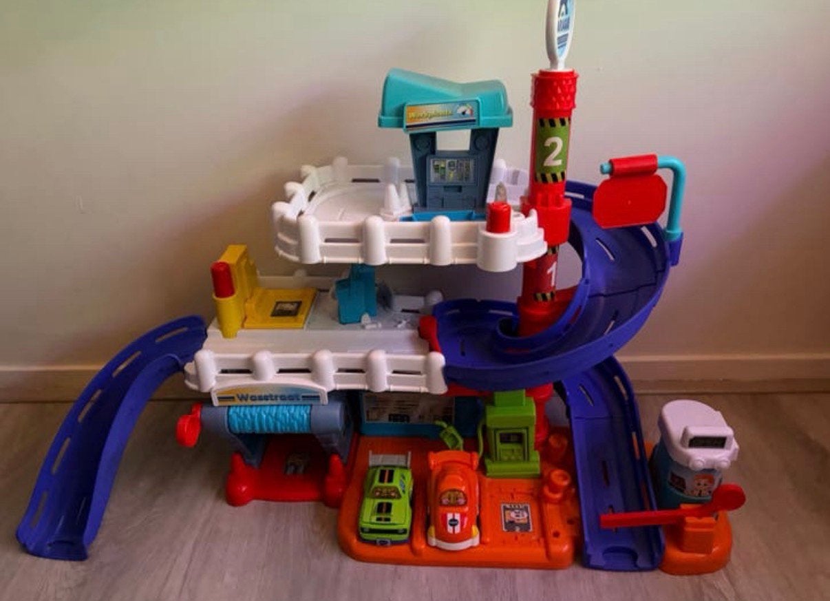 Te koop VTech Toet Toet Auto’s Pro Series Garage, Ophalen, Zo goed als nieuw