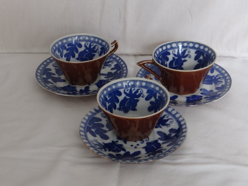 Chinees porselein Batavia ware kop-schotel 6-delig antiek, Antiek en Kunst, Ophalen of Verzenden