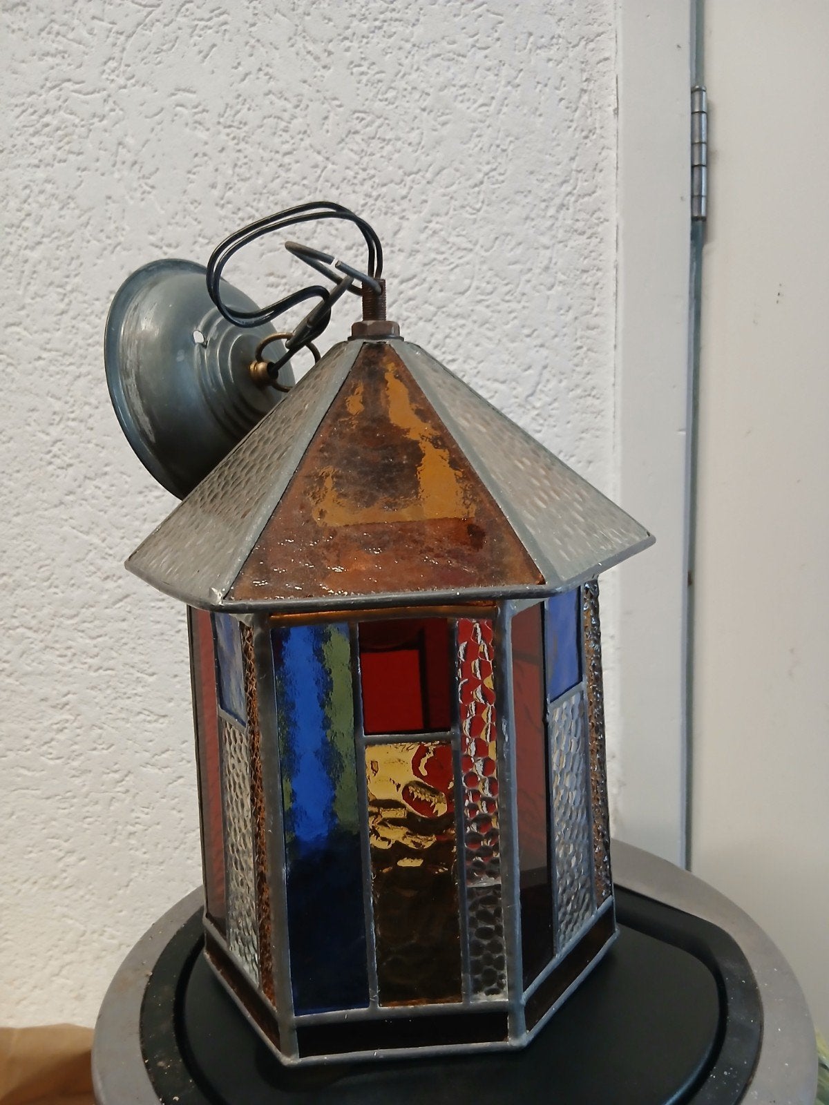 Glas in lood hal lamp, Ophalen of Verzenden