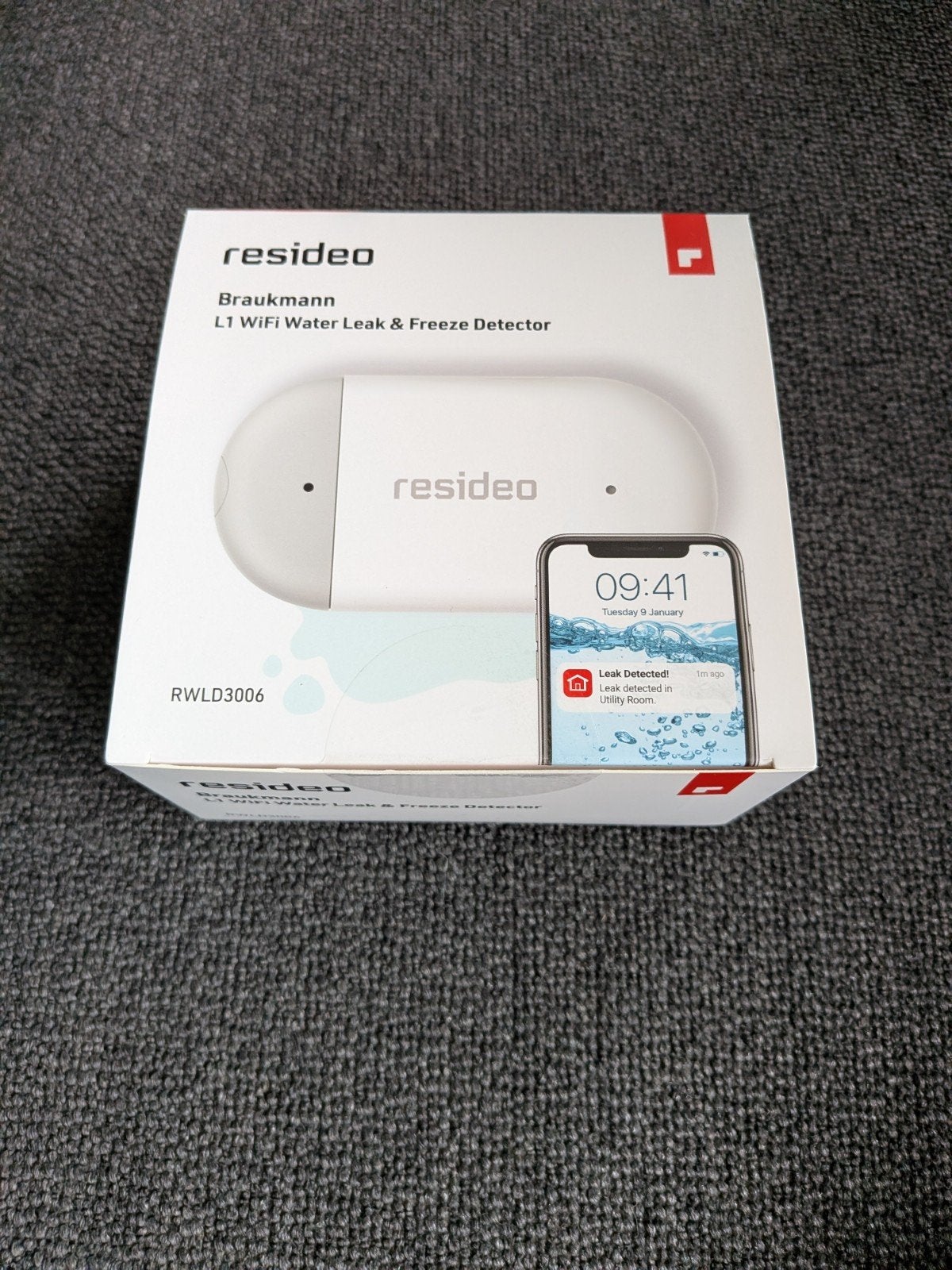 Resideo L1 Water & Freeze Detector, Ophalen of Verzenden, Zo goed als nieuw, Detector, Sensor of Melder