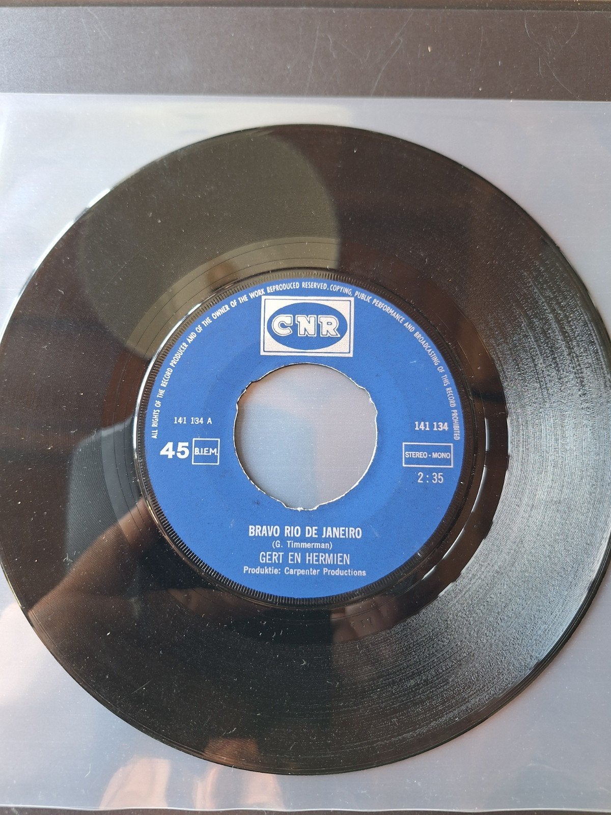 Gert en Hermien - Bravo Rio de Janeiro / Neem me in je armen, Gebruikt, Originele persing, 7 inch, Ophalen of Verzenden