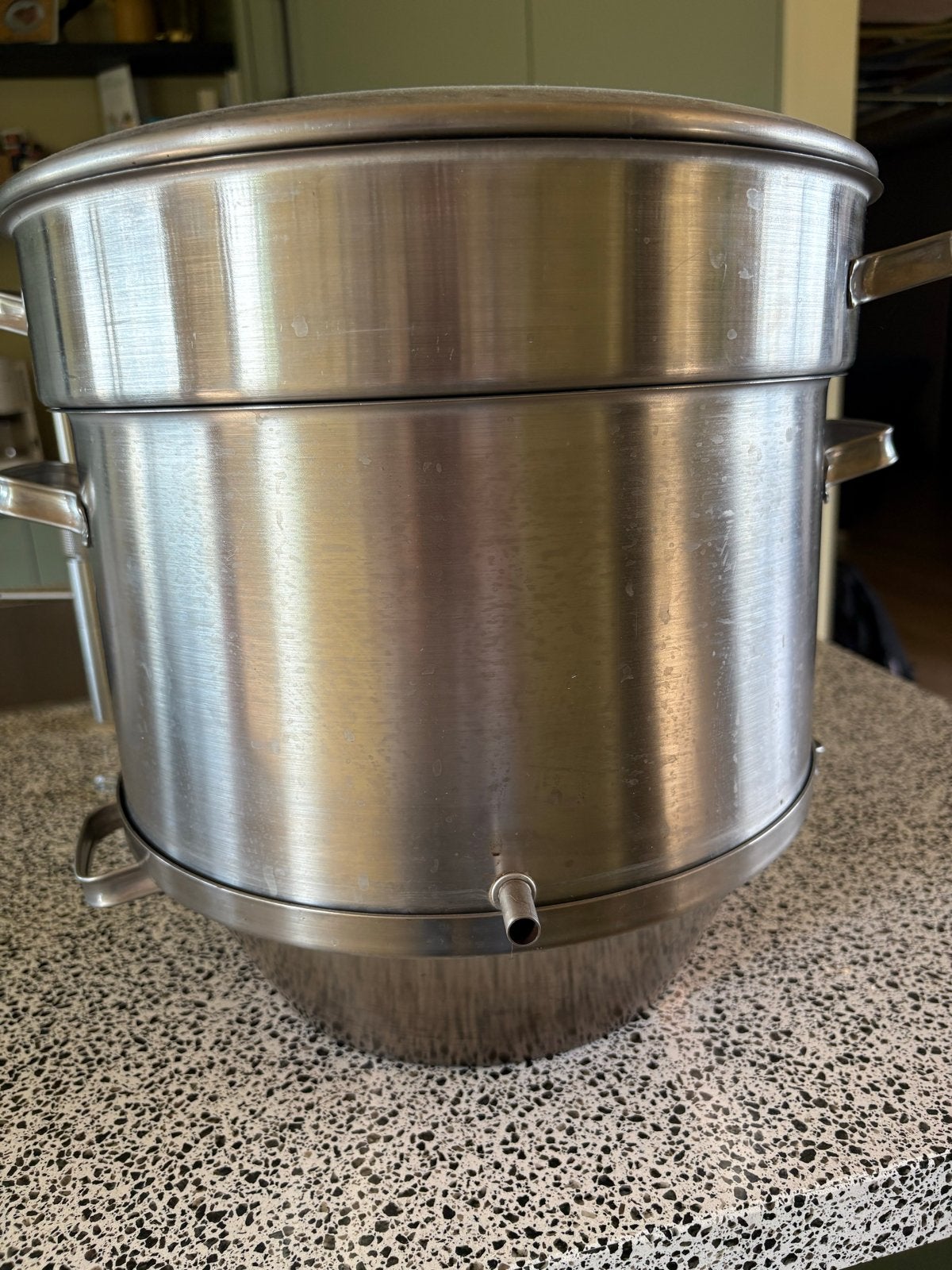 RVS stoompan / weckketel - 30cm hoog, 30cm breed, Ophalen, Gebruikt, Rvs