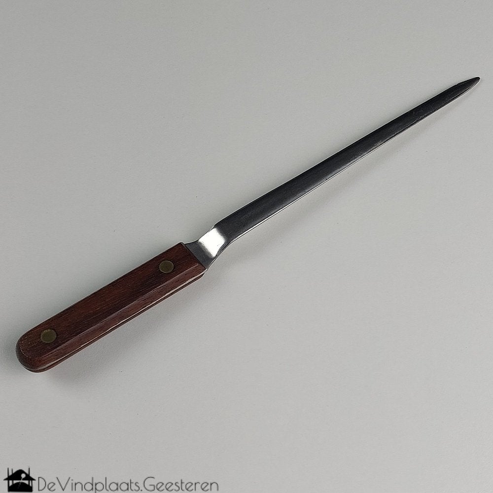 Maul sierlijke briefopener - teak en RVS - jaren 60 design, Ophalen of Verzenden