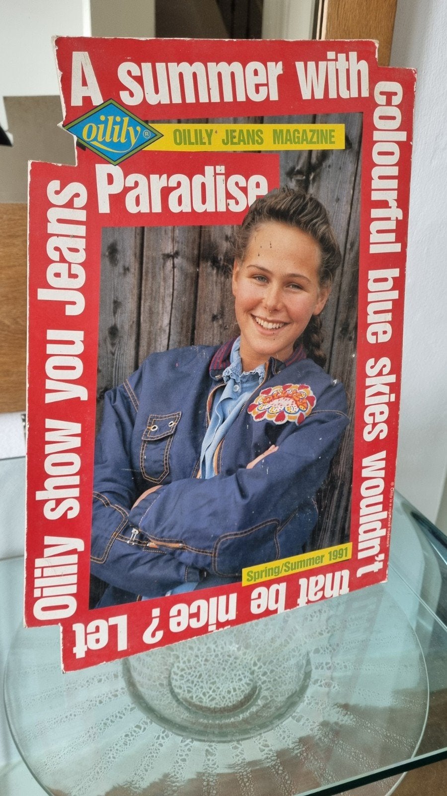 Oilily reclamebord karton - Spring/Summer 1991, Ophalen, Gebruikt, Reclamebord