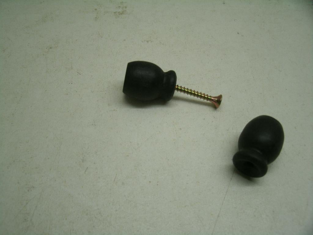 11c klein houten knopje 2x1,5 cm blijvend zwart  per stuk, Ophalen of Verzenden, Nieuw