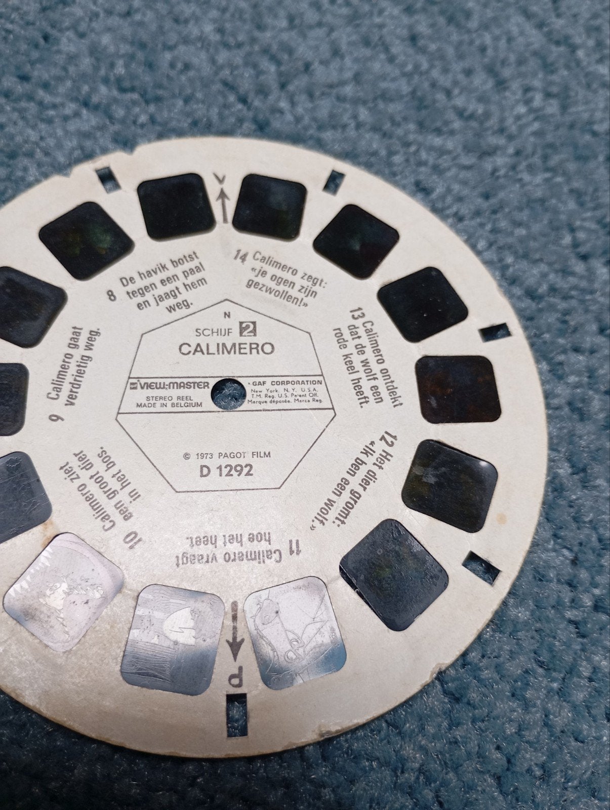 Vintage Calimero 1973 Pagot film view Master, Hobby en Vrije tijd, Ophalen of Verzenden, Overige schalen, Onderdeel