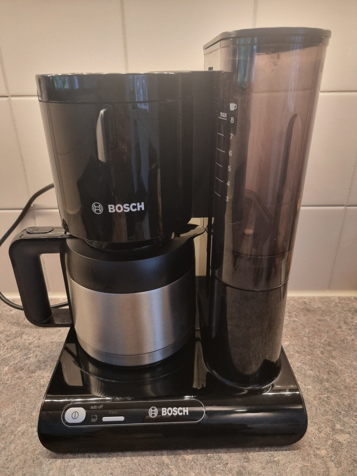 Bosch Filter Koffiezetapparaat met Thermoskan, Witgoed en Apparatuur, Koffiezetapparaten, Zo goed als nieuw, Gemalen koffie, Koffiemachine