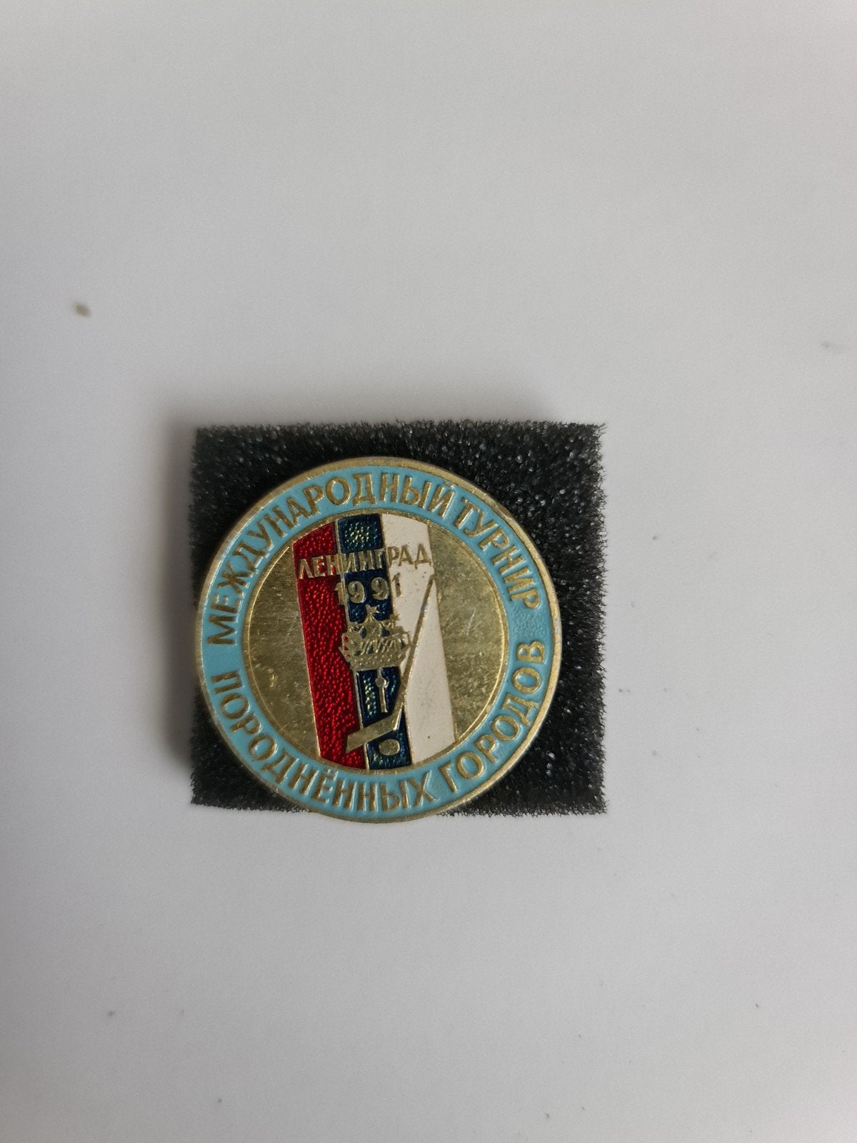 Vintage Rusland IJshockey Speldje Leningrad 1991, Ophalen of Verzenden