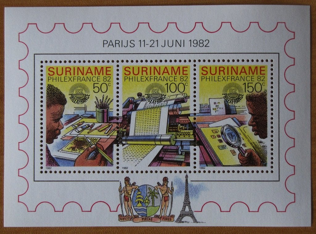 Rep-Suriname 304 blok Philexfrance., Verzenden, Postfris