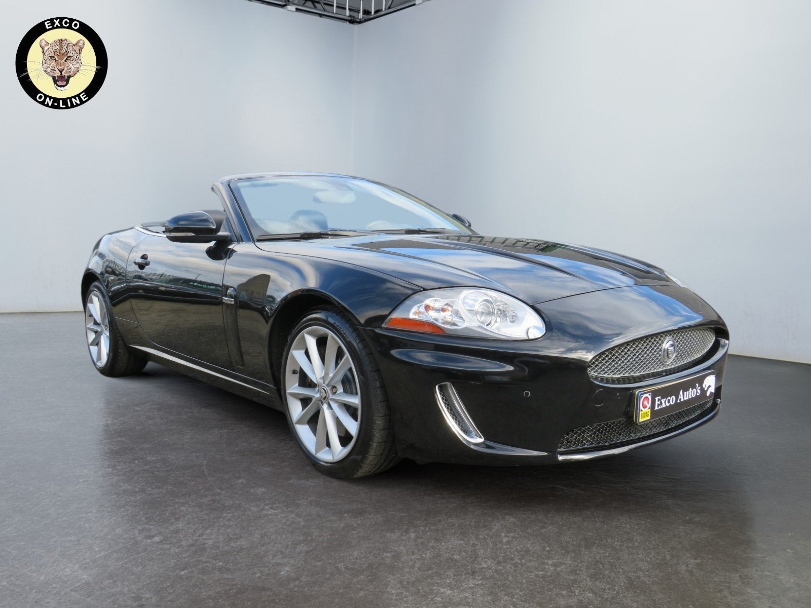 Jaguar XK 5.0 V8 Convertible, Auto's, Achterwielaandrijving, Cabriolet, Zwart, Leder