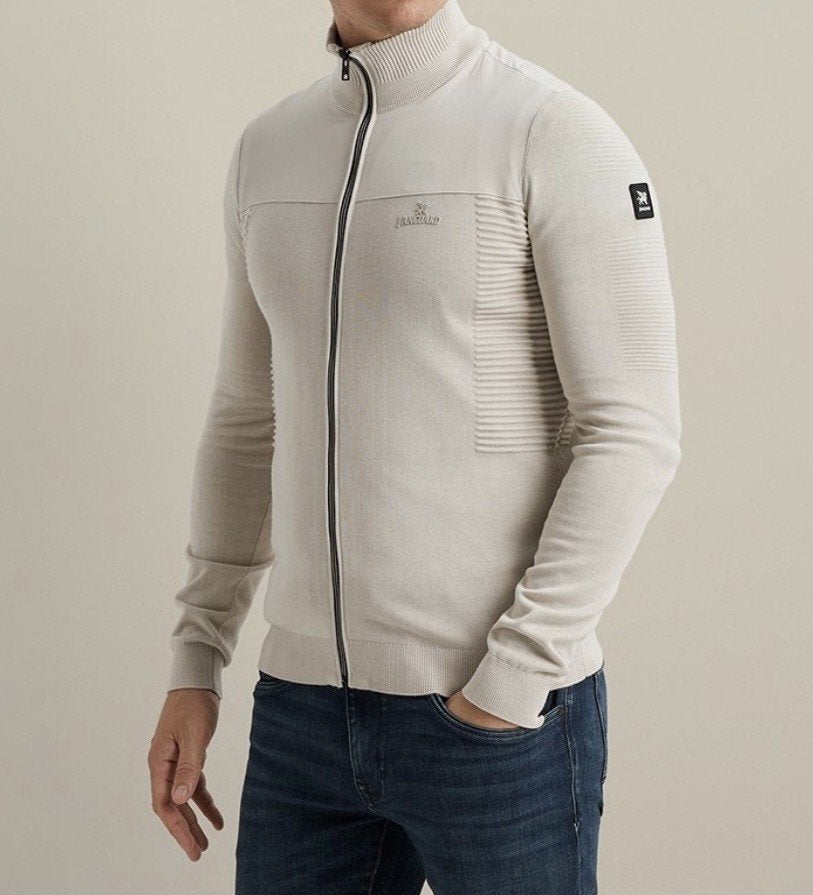 Vanguard vest maat XXXL beige ritssluiting blauwe details, Verzenden, Beige, Trui of Vest, Zo goed als nieuw