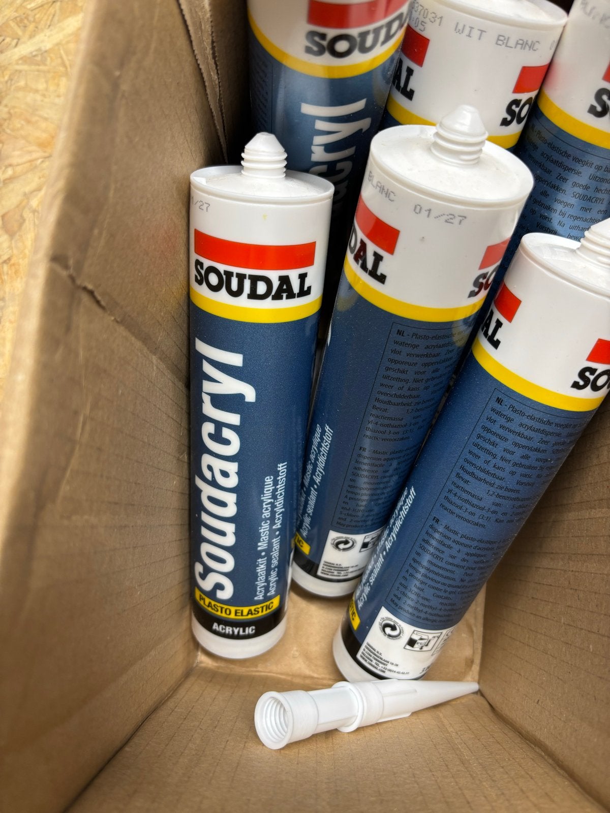 Soudacryl kit wit - 5 tubes, houdbaar tot jan 2027, Ophalen of Verzenden, Nieuw