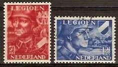 Nederland NVPH nr 402/3 gestempeld Legioenzegels 1942, Postzegels en Munten, Postzegels | Nederland, Ophalen of Verzenden, Na 1940
