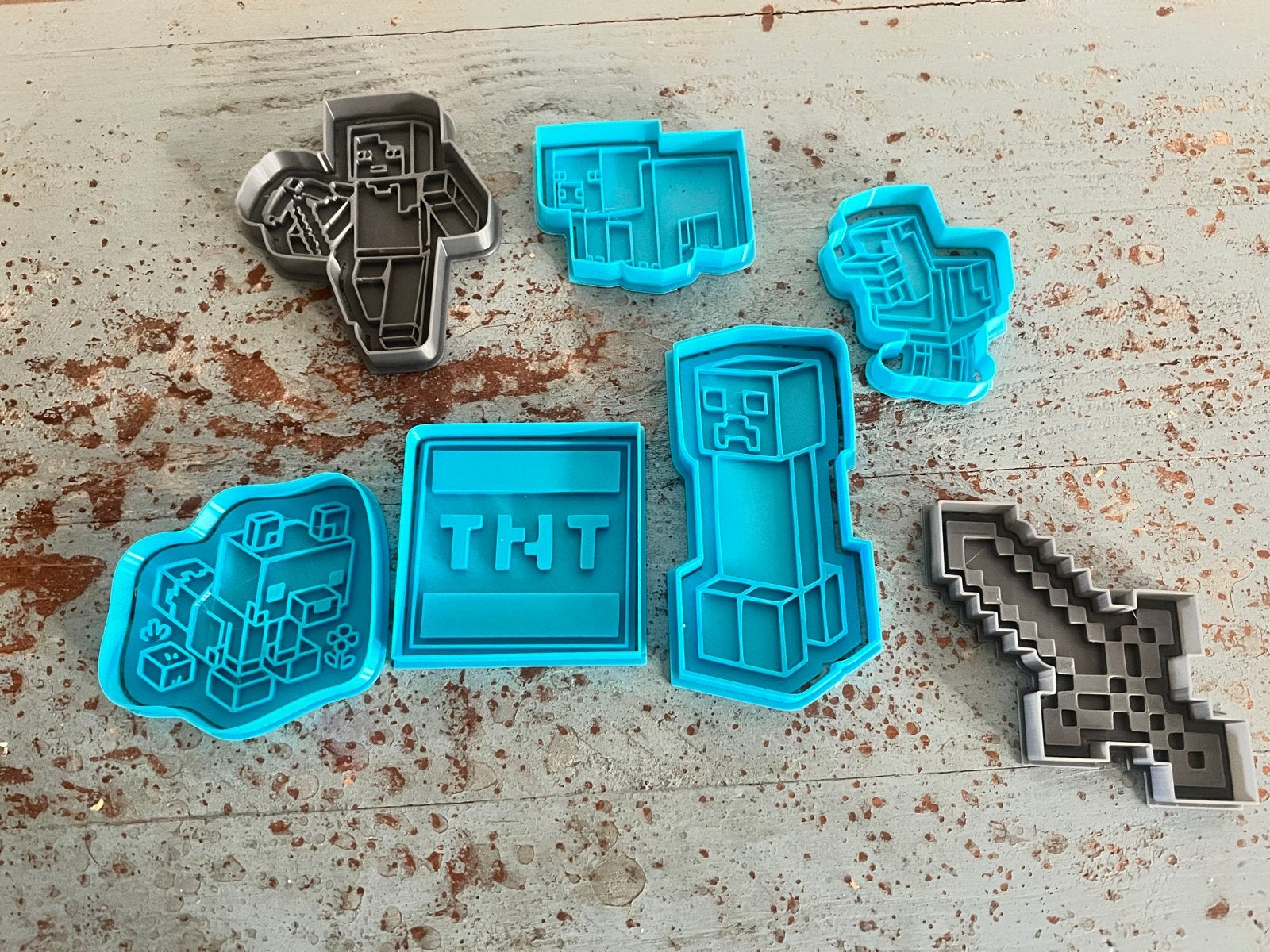 Minecraft Vormen - Uitstekers voor Koekjes en Knutselen, Film en tv, Gereedschap of Toebehoren, Nieuw, Meerkleurig