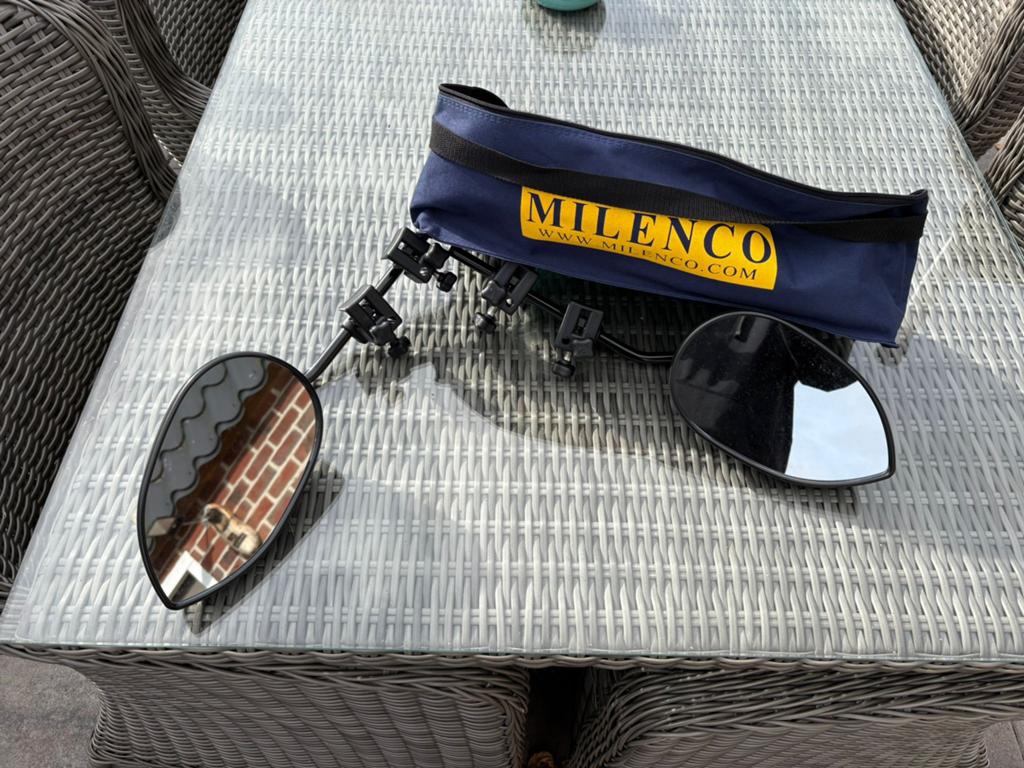 Milenco Aero 3 Opzet Spiegels voor Auto/Caravan, Ophalen, Gebruikt