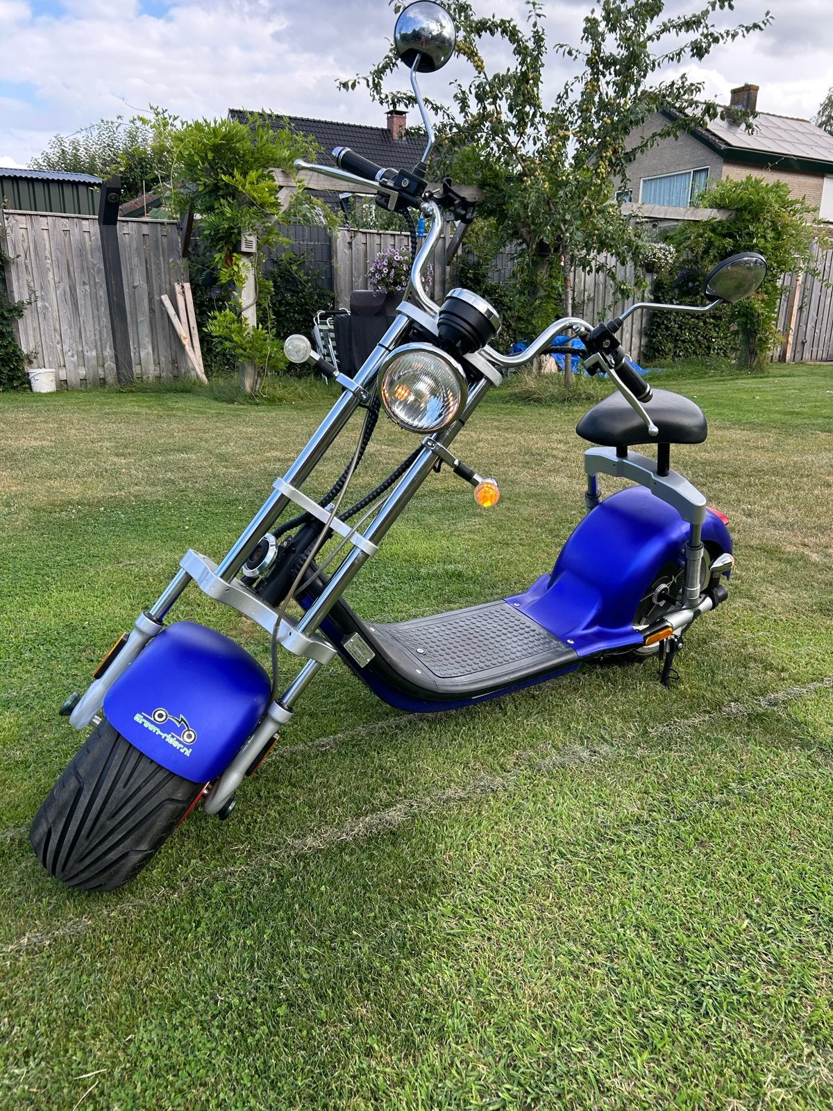 Shansu e-chopper 2022 - 1100 km - Mooi Blauw, Ophalen of Verzenden, Zo goed als nieuw