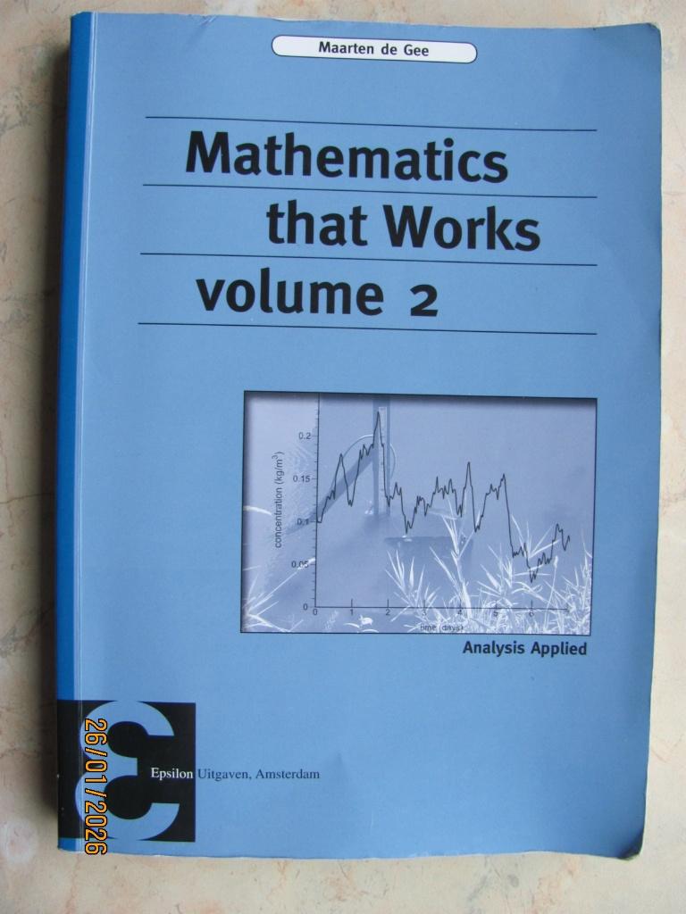 Studieboek MATHEMATICS THAT WORKS vol 2 DE GEE Wiskunde IZGS, Boeken, Ophalen of Verzenden, WO, Zo goed als nieuw, Maarten de Gee