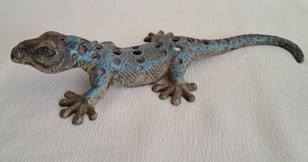 Gietijzeren Salamander Hagedis circa 29 cm!, Ophalen of Verzenden, Gebruikt, Overige materialen