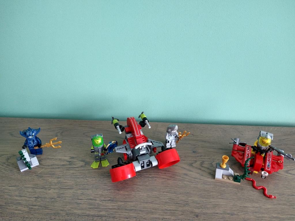 Lego Atlantis 7976 Oceaan Speeder 8057 Wreck Raider 8073, Lego, Ophalen of Verzenden, Zo goed als nieuw, Complete set